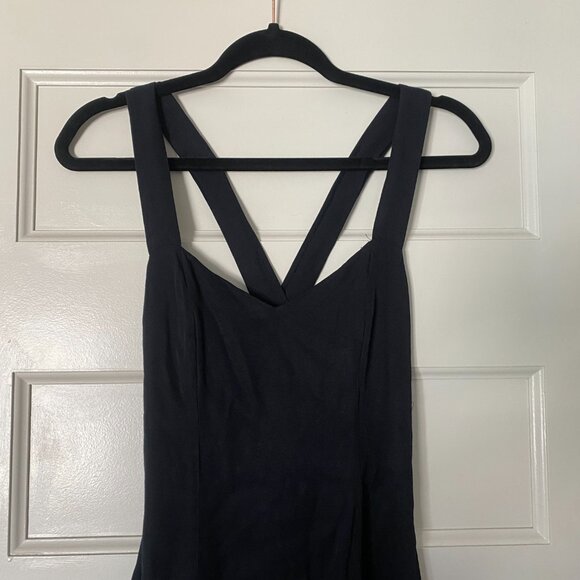 Vintage Black Halter Maxi Dress with Cut Out Back - Picture 2 of 6